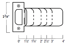 Extended Lip T Strike Plates Square Corner