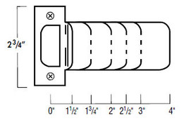 Extended Lip "T" Strike Plates